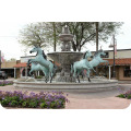 decoración de jardín grande escultura de bronce bronce de estaño para fuente de caballo